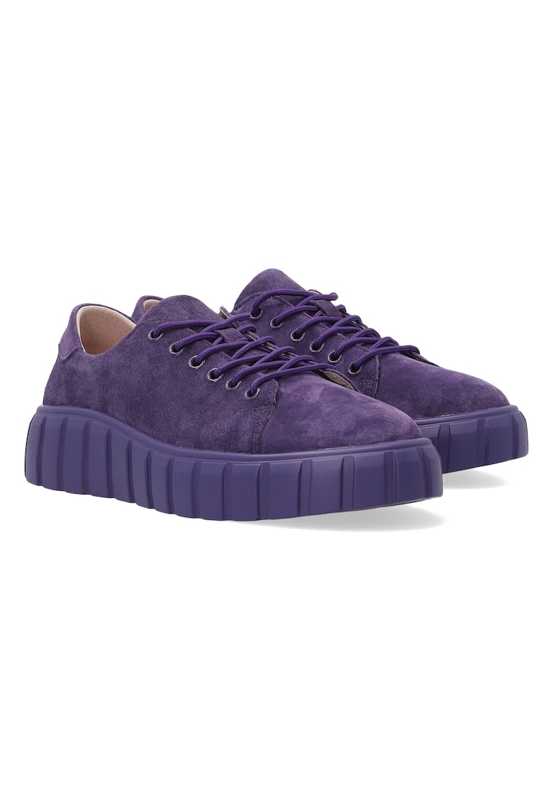 Pantofi sport din piele intoarsa cu siret