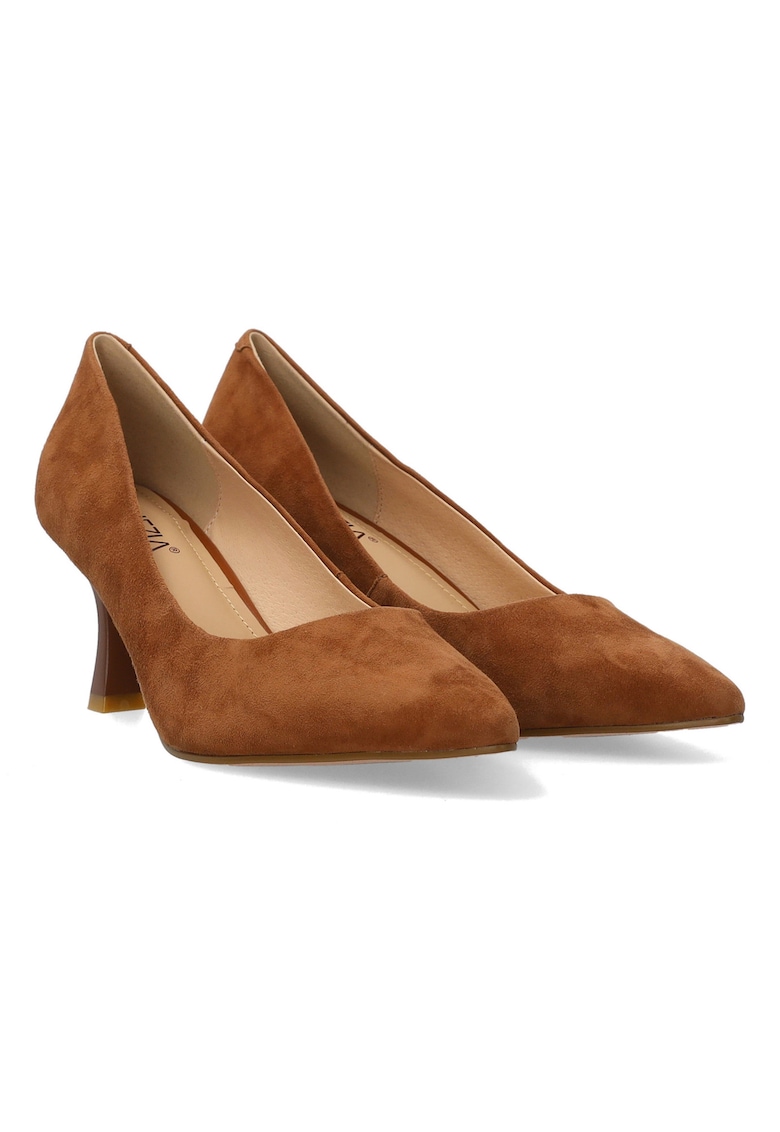 Pantofi stiletto de piele intoarsa