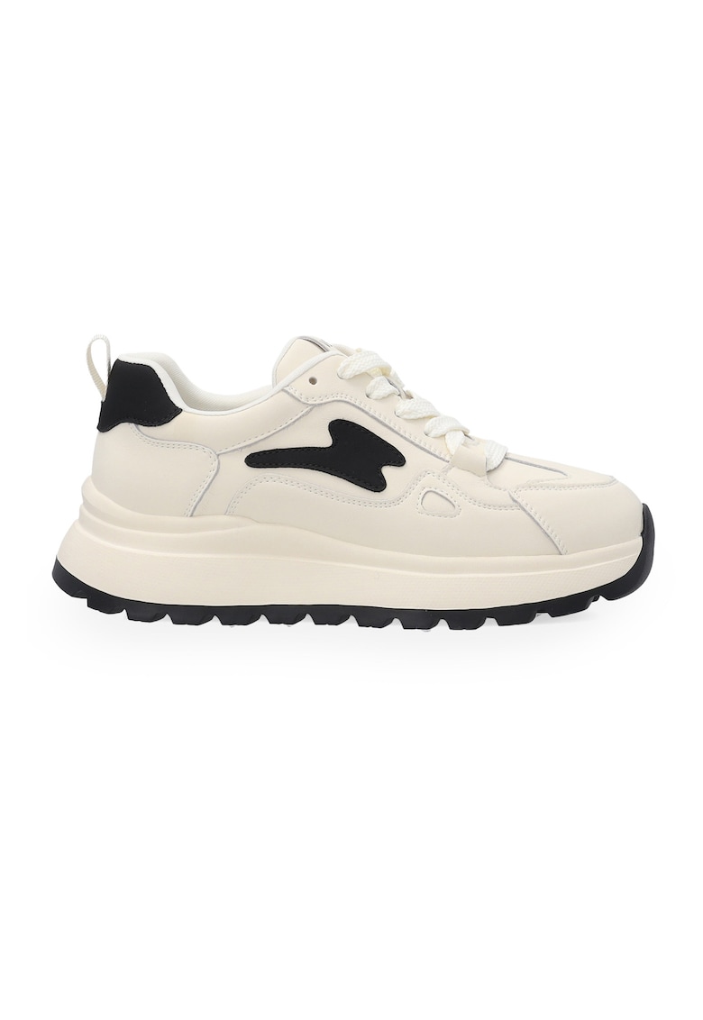 Pantofi sport wedge din piele cu profil jos - in doua culori