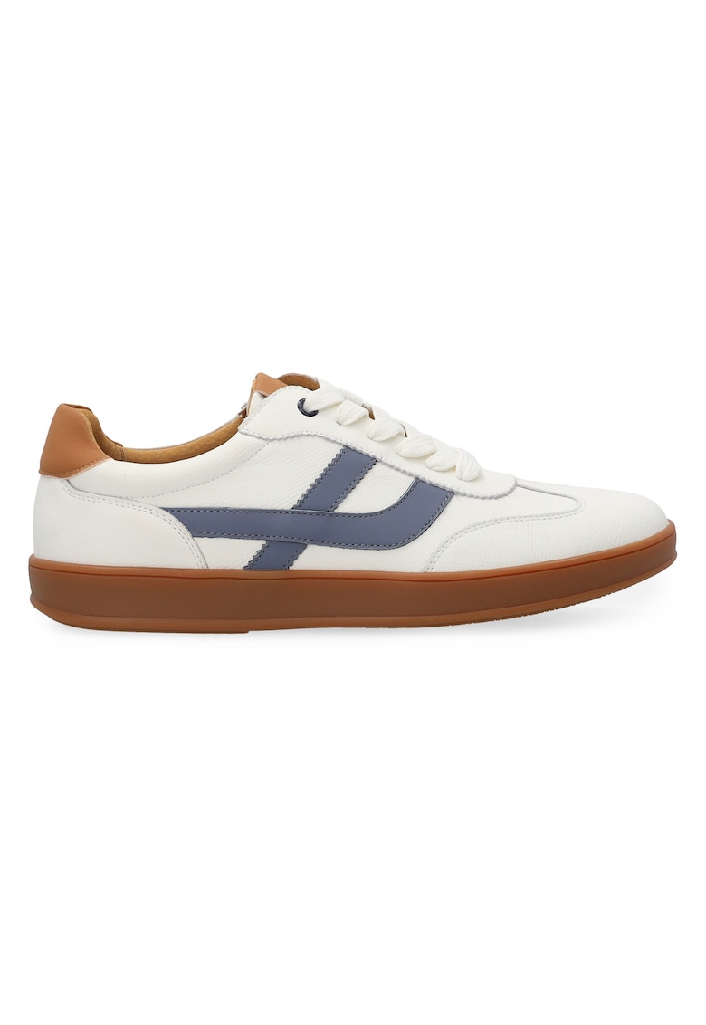Pantofi sport din piele cu detalii contrastante