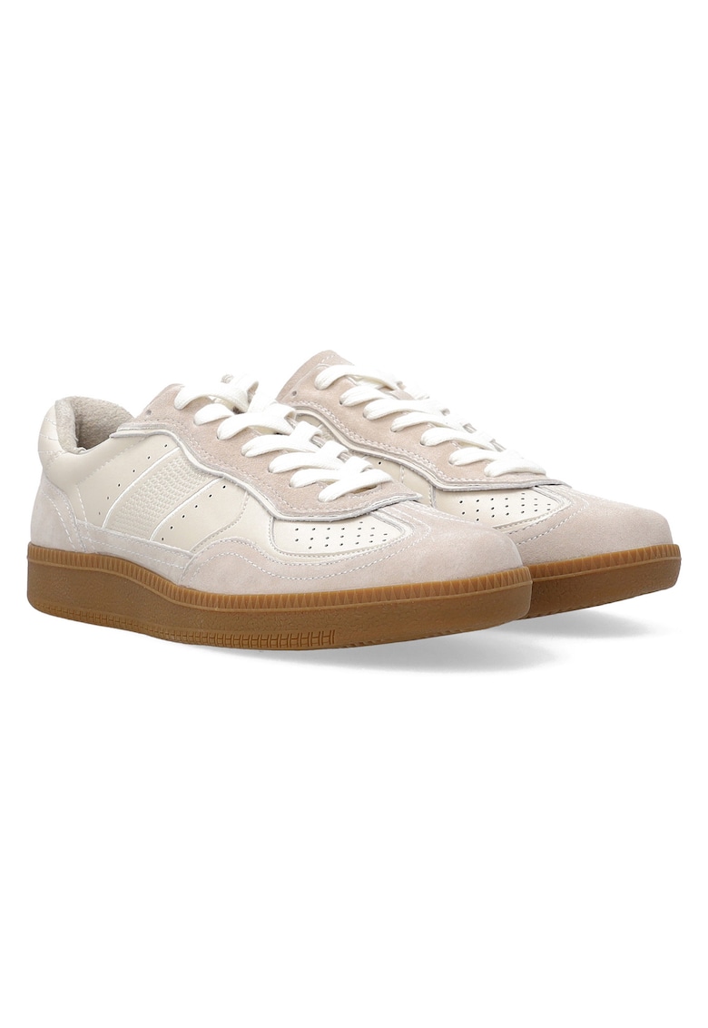 Pantofi sport uni din piele cu talpa joasa