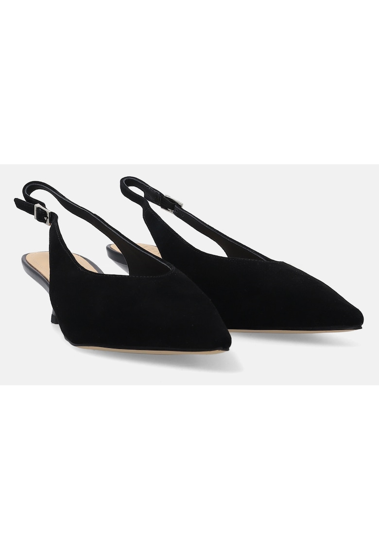 Pantofi cu toc kitten din piele intoarsa