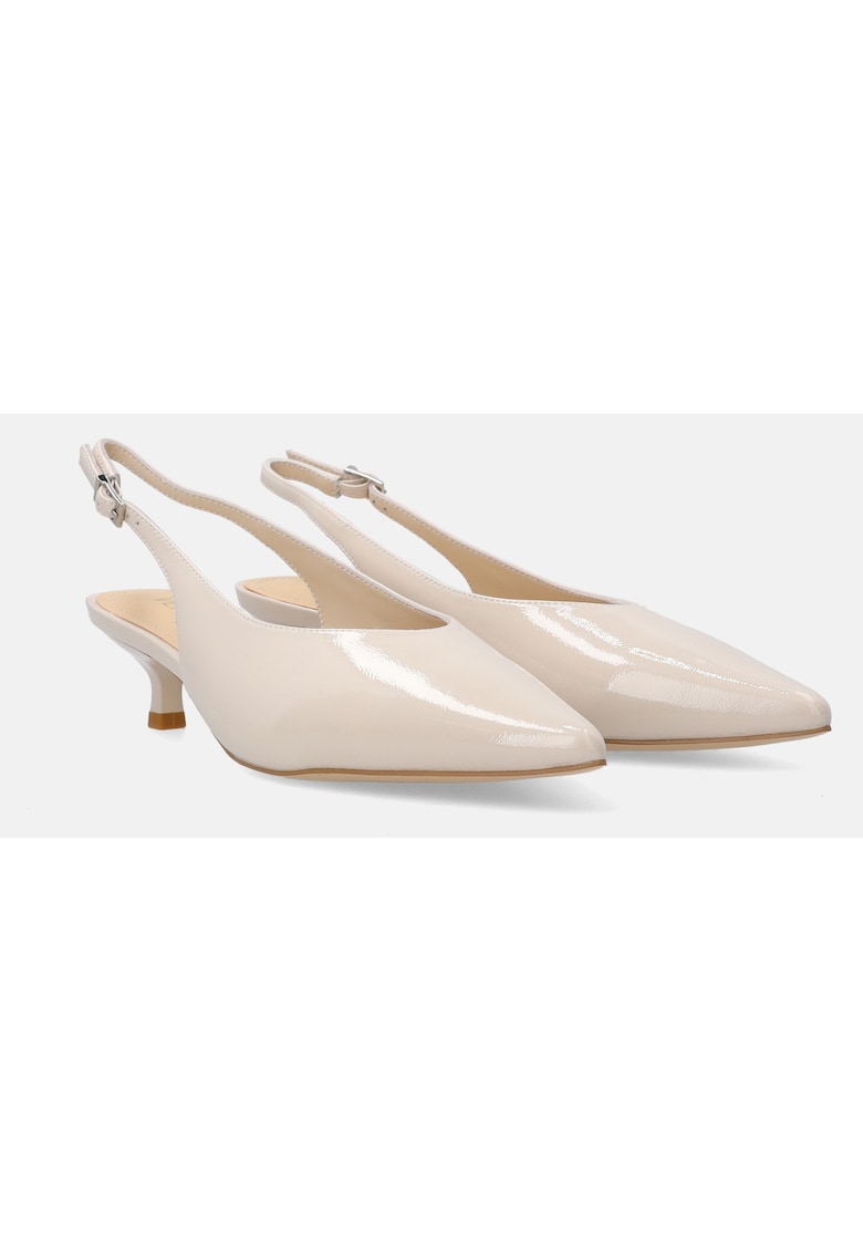Pantofi cu toc kitten din piele