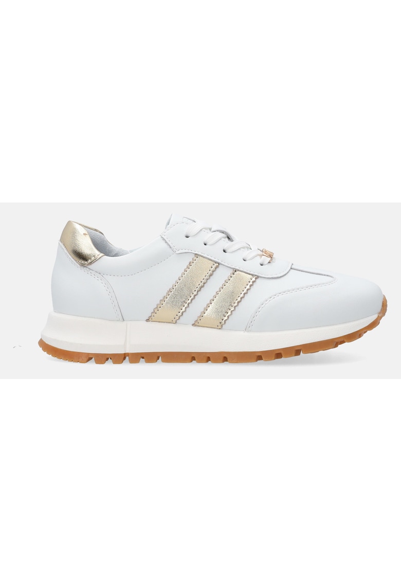 Pantofi sport wedge din piele in doua culori