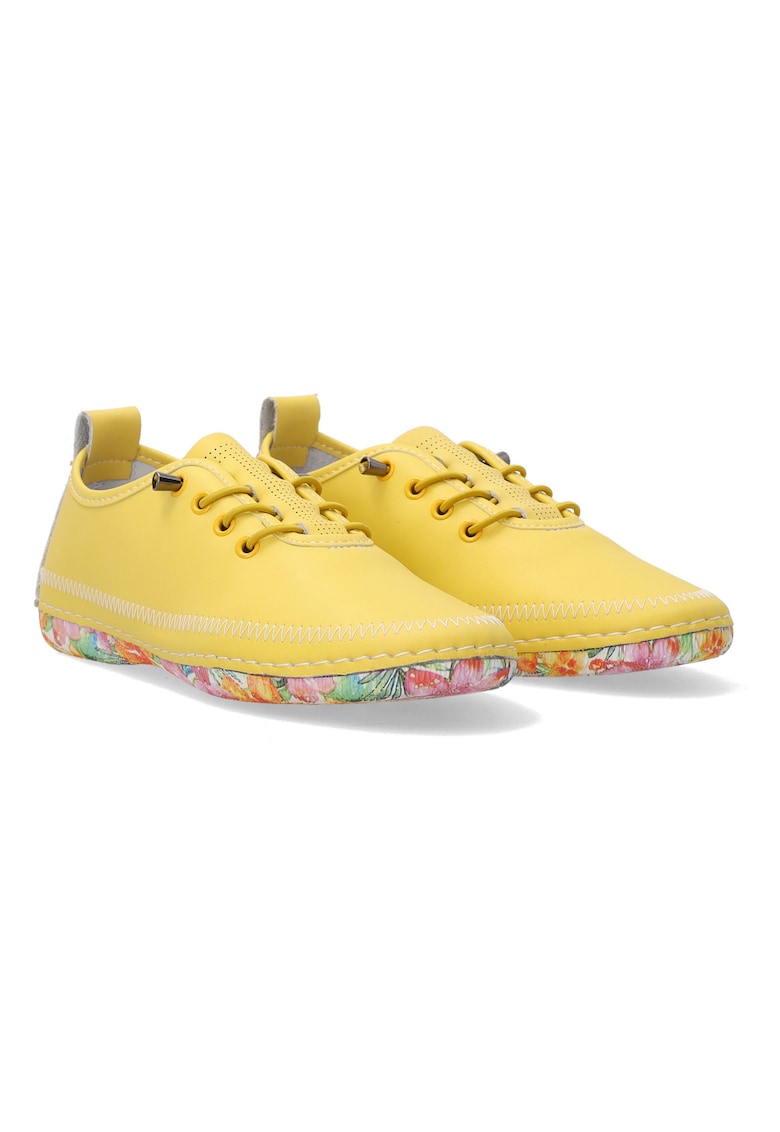 Pantofi sport de piele cu imprimeu pe talpa