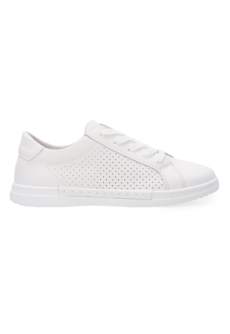 Pantofi sport wedge din piele cu model ajurat