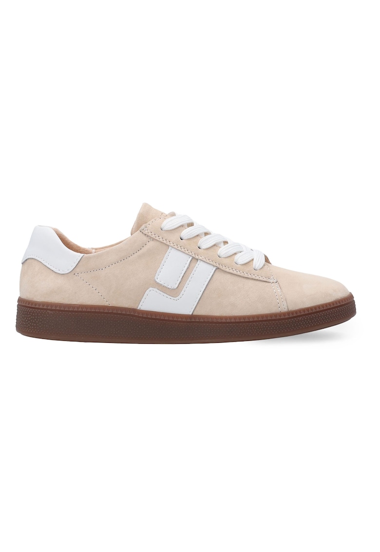 Pantofi sport wedge din piele intoarsa - cu profil jos