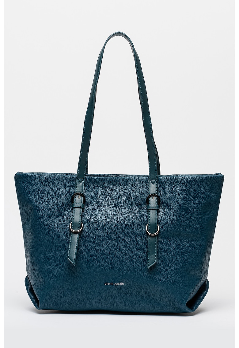 Geanta shopper de piele ecologica - Verde persan