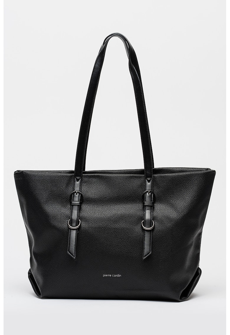 Geanta shopper de piele ecologica - Negru