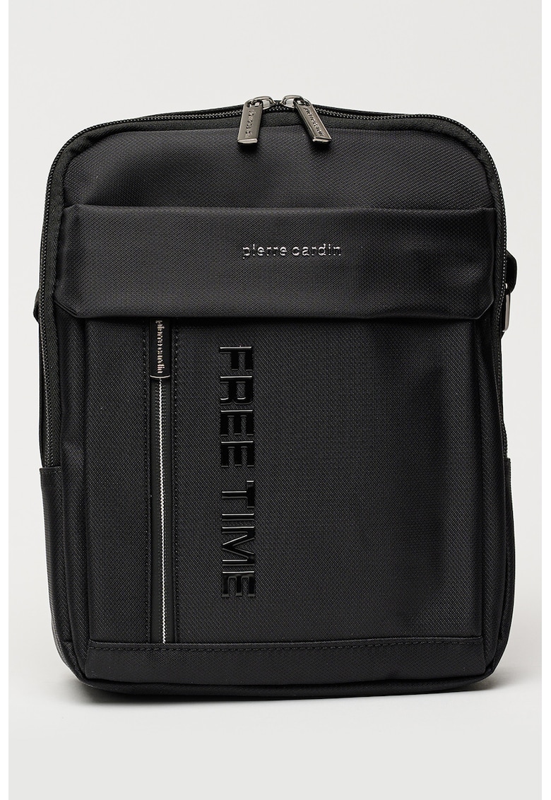 Geanta crossbody de piele ecologica cu bareta de umar - Negru
