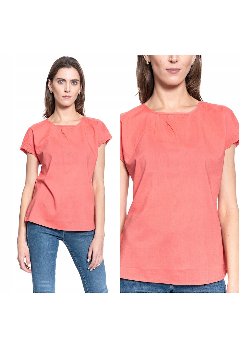 Bluza din bumbac pentru femei ELSA - portocalie - marime