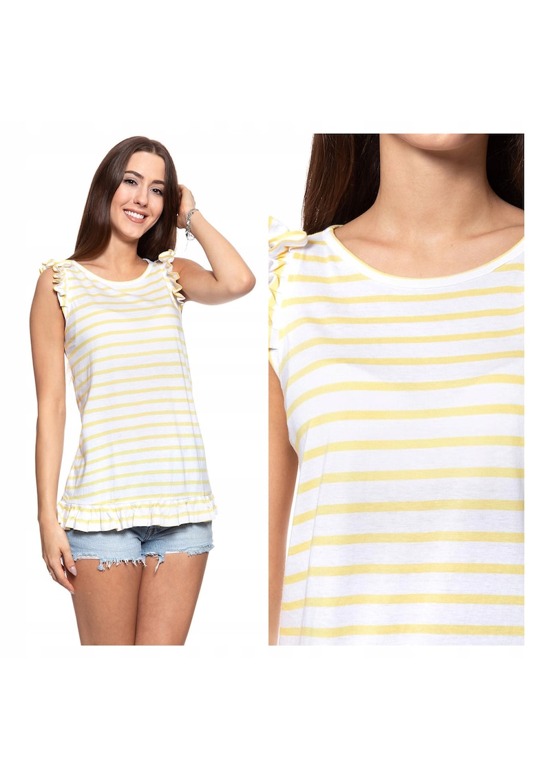 Bluza dama - Alma C Ruffle - bumbac - galben -