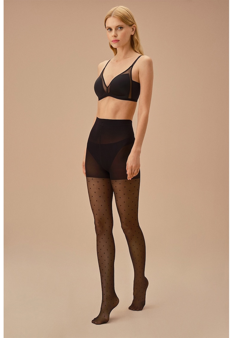 Dres cu model cu buline - Negru