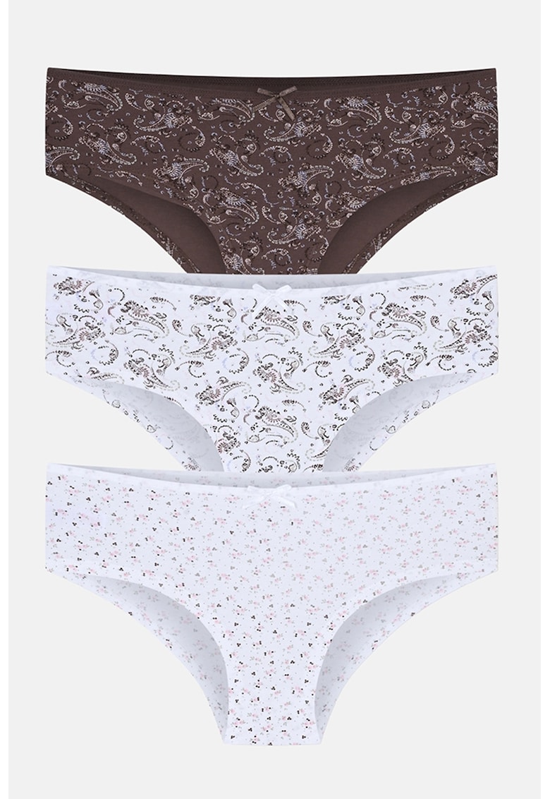 Set de chiloti hipster cu imprimeu - 3 perechi