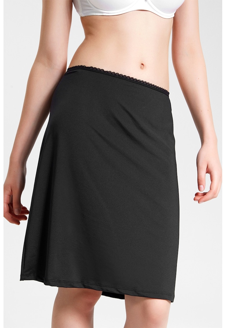 Fusta midi cu jupa - Negru