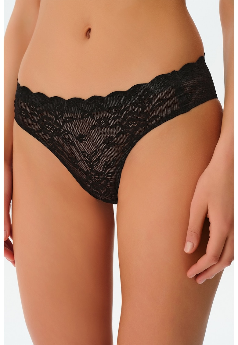 Chiloti din dantela - Negru
