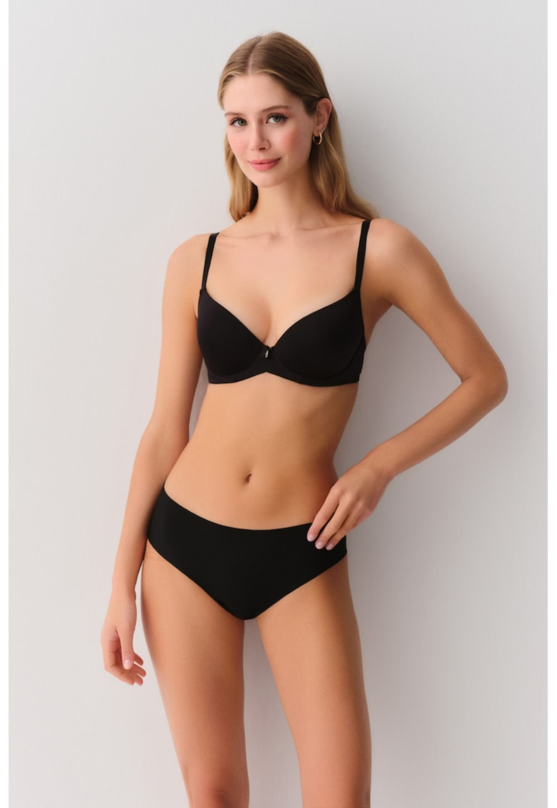 Chiloti cu model uni - fara cusaturi - Negru -