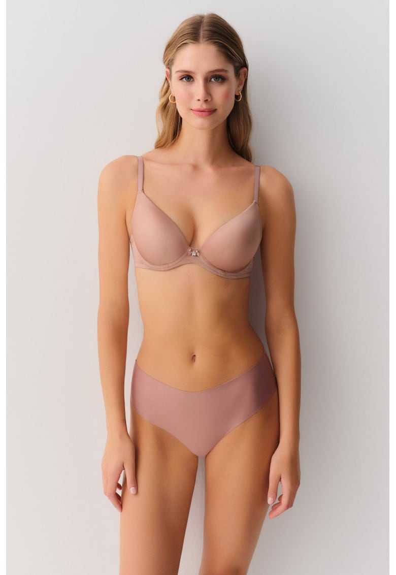 Chiloti hipster fara cusaturi - Roz prafuit -