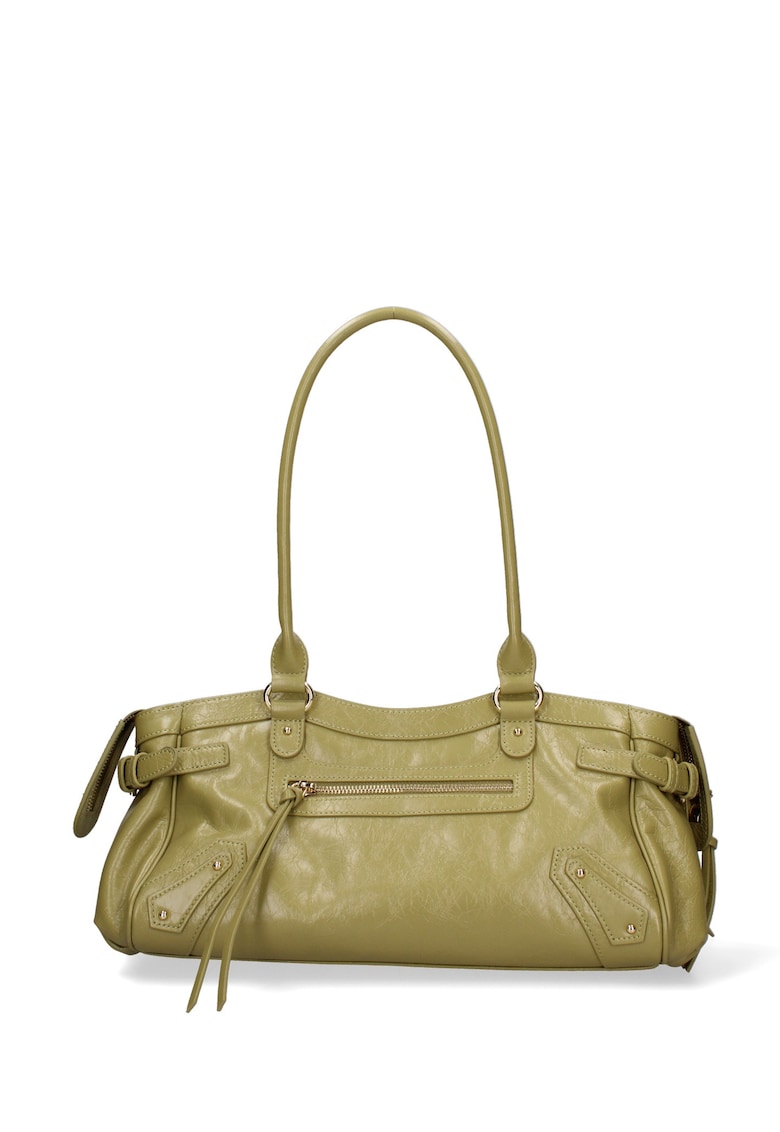 Geanta de piele cu bareta Zefira Lux - Verde