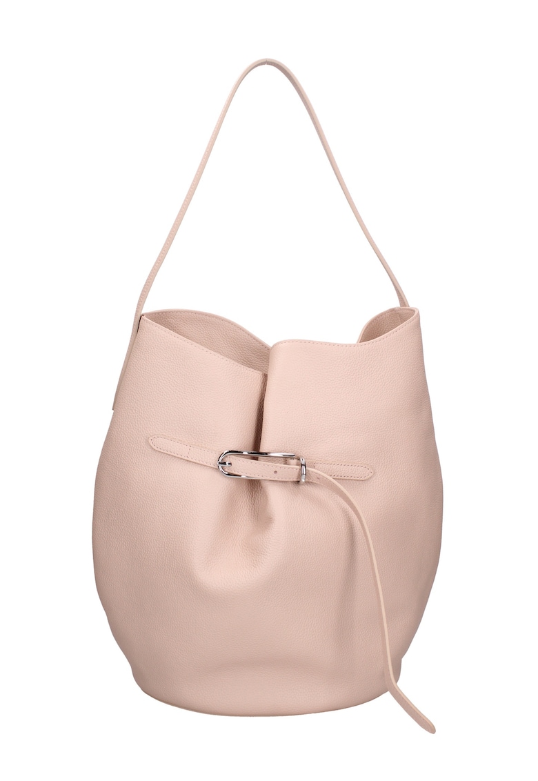Geanta bucket de piele Edera Prime - Roz deschis