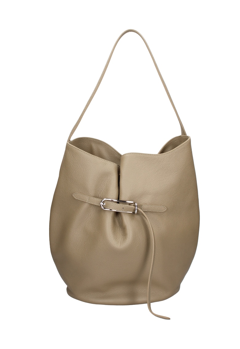 Geanta bucket de piele Edera Prime - Maro camel