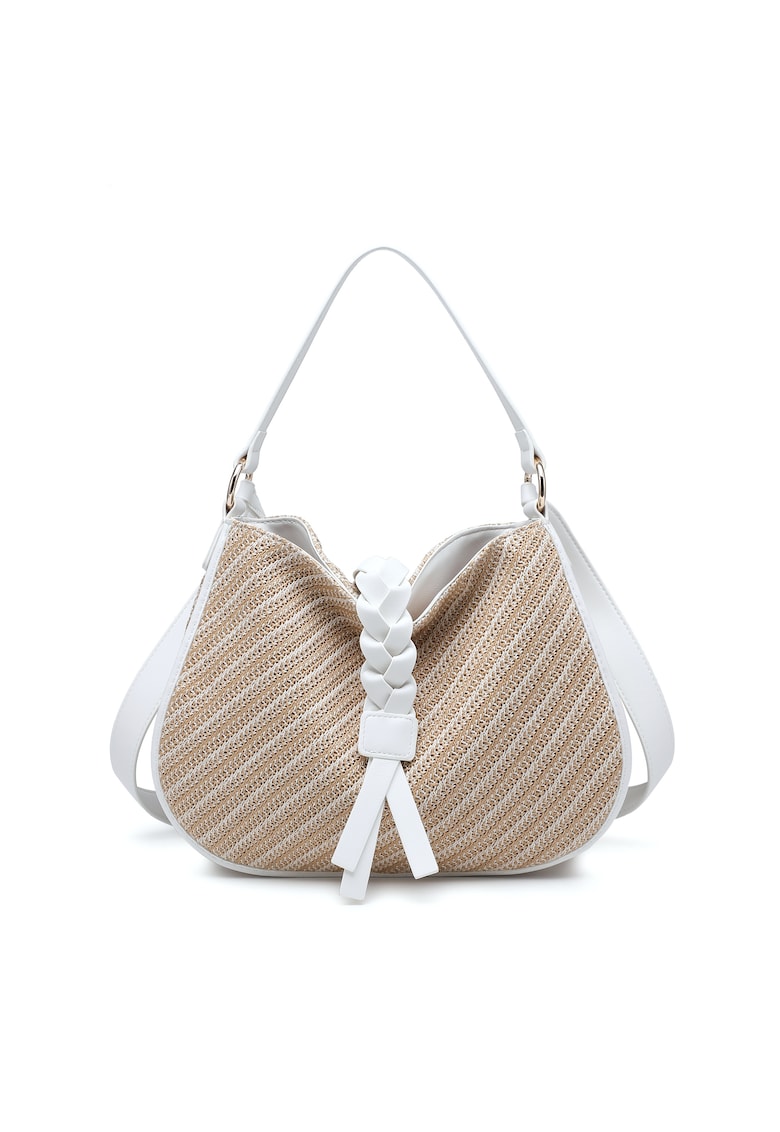 Geanta cu bareta detasabila de umar Estrade - Alb