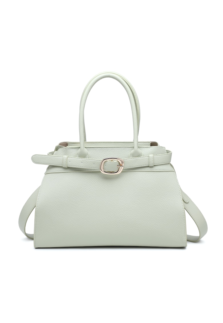 Geanta cu bareta de umar si aspect granulat Elowen - Verde