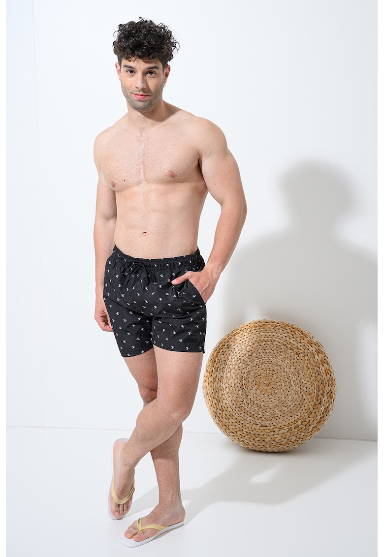 Pantaloni scurti de baie cu imprimeu - Black Onyx