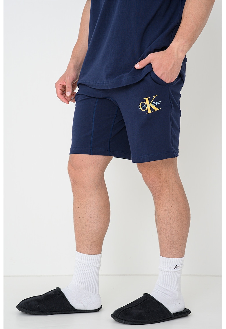 Pantaloni de pijama cu logo - Albastru cobalt