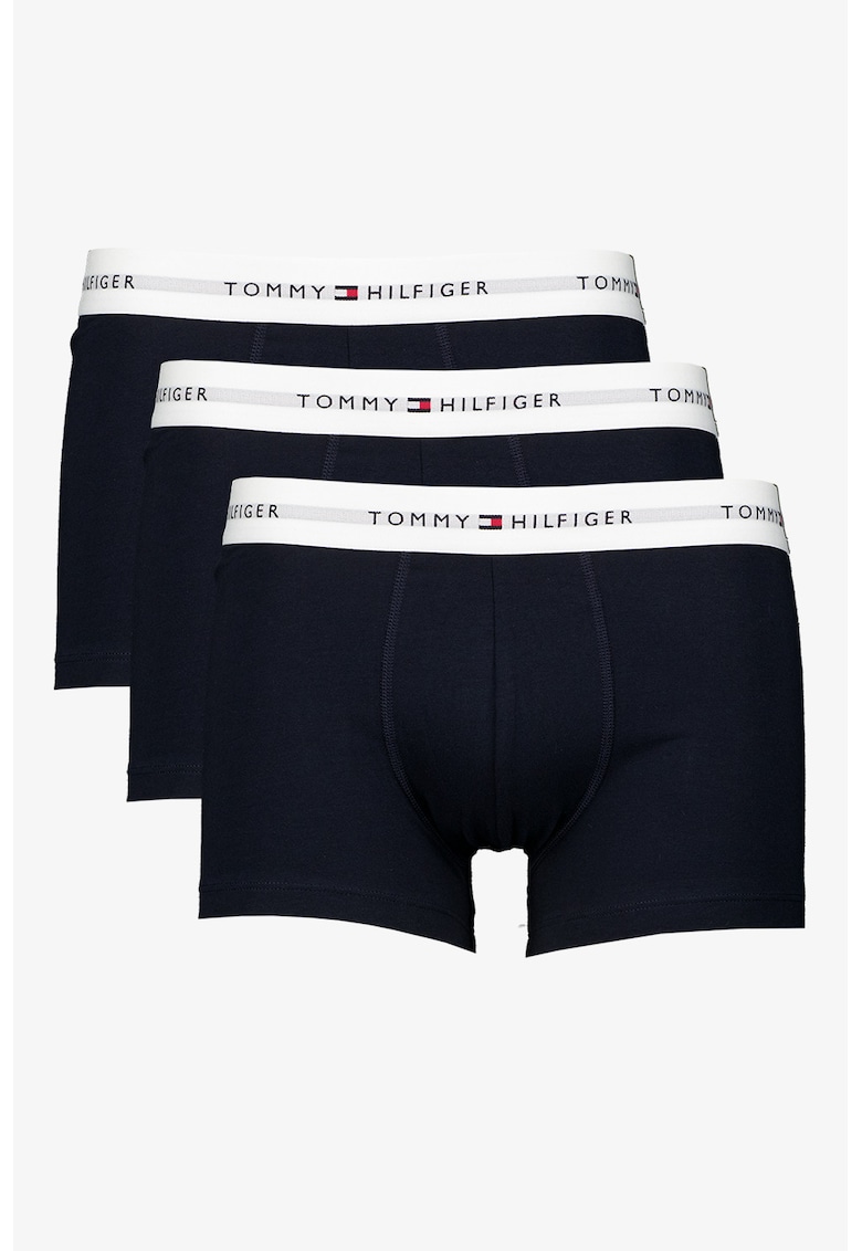 Set de boxeri cu logo Signature - 3 perechi - Bleumarin stins