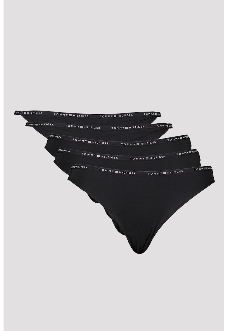Set de chiloti cu modele diverse - 5 perechi - Negru