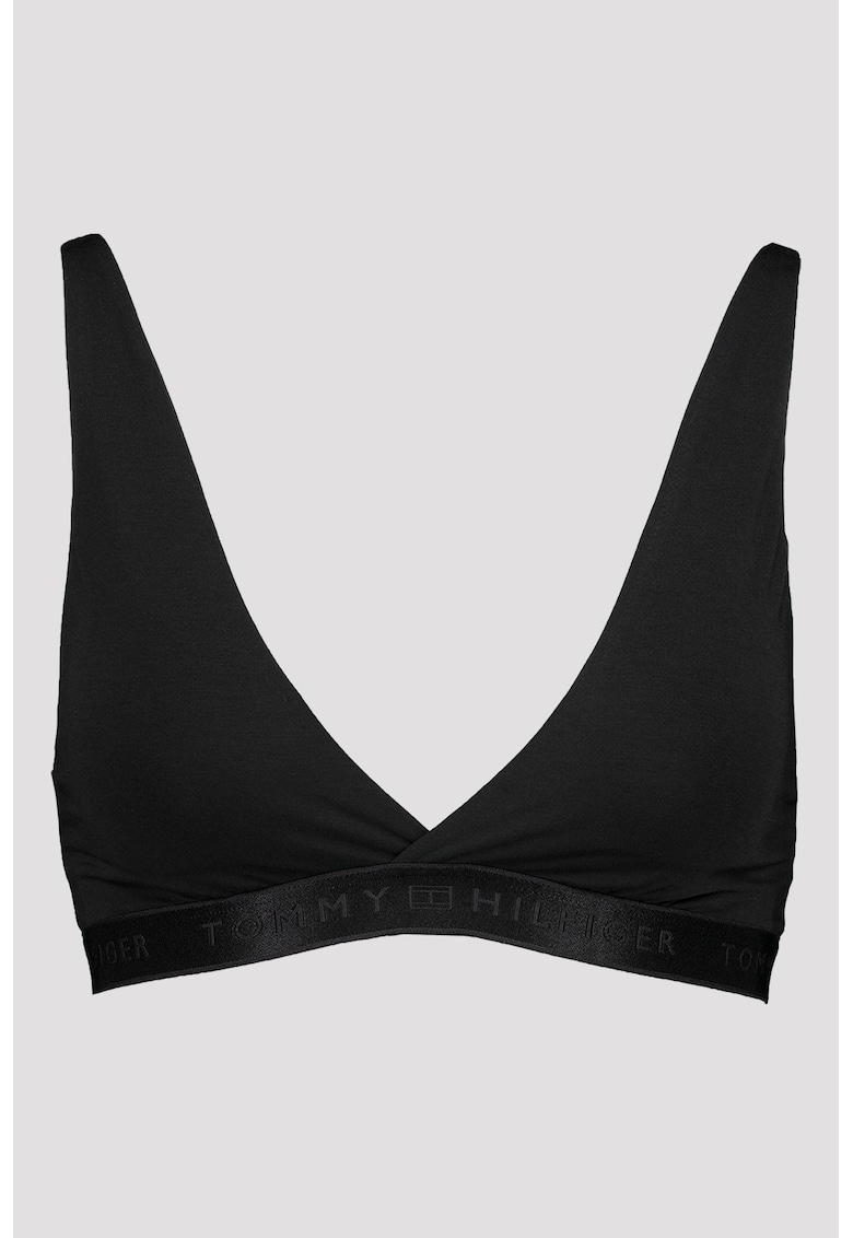 Sutien din amestec de modal cu cupe triunghiulare - Negru