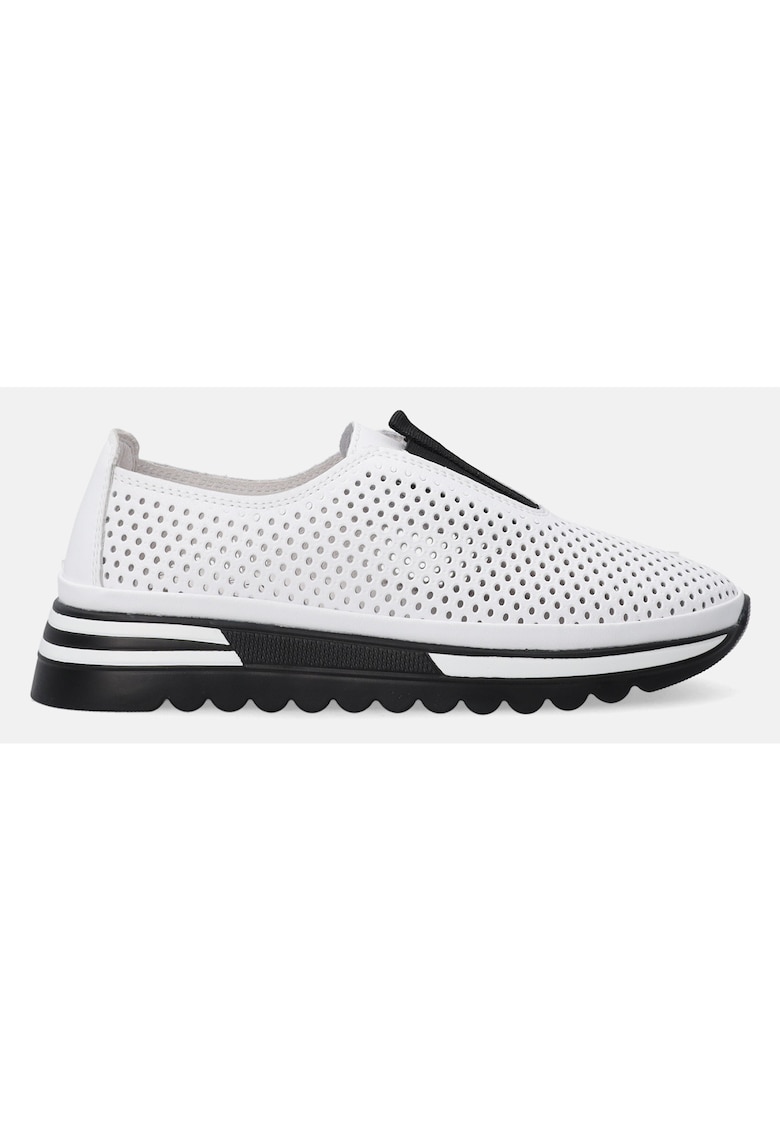 Pantofi sport slip-on din piele cu perforatii