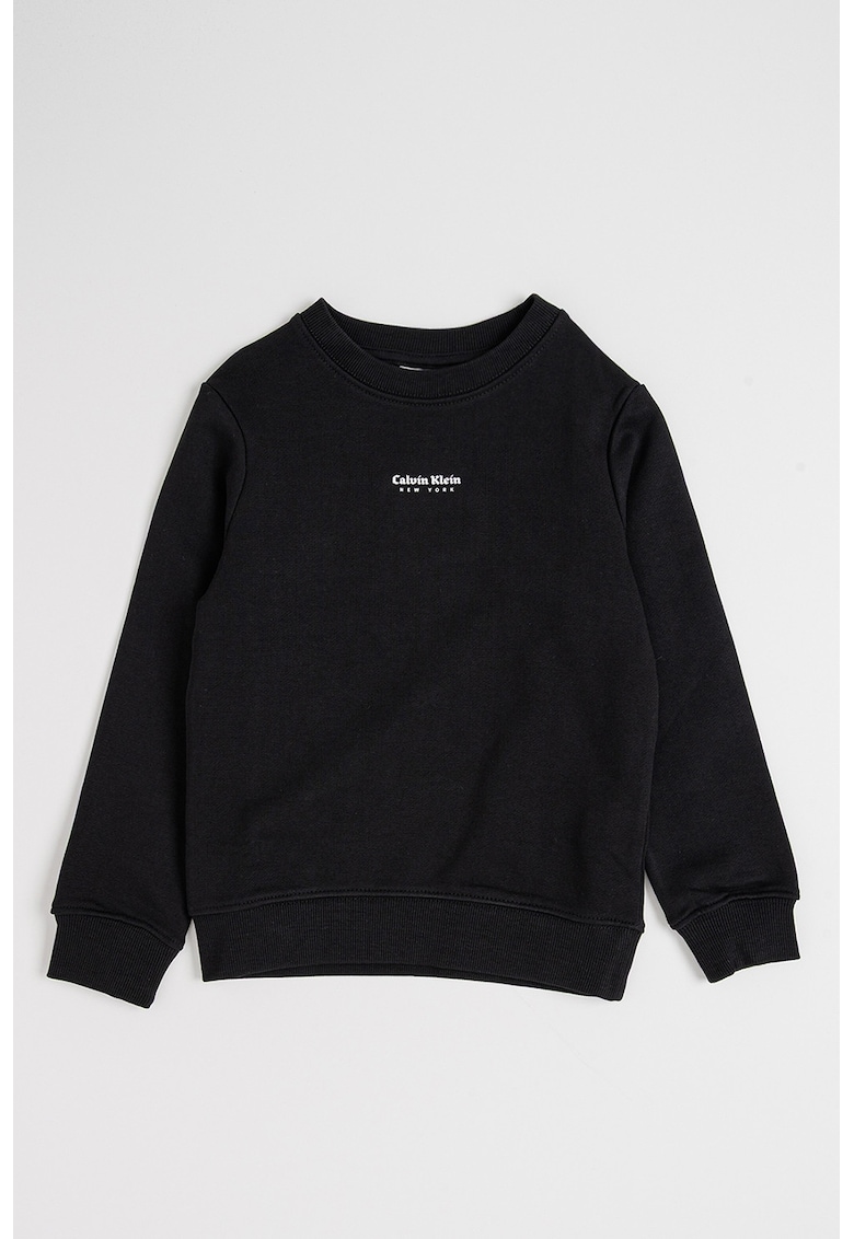 Bluza de trening cu imprimeu logo - Negru