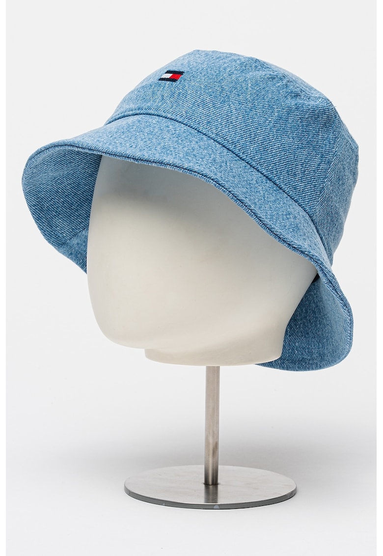 Palarie bucket din denim - Albastru melange