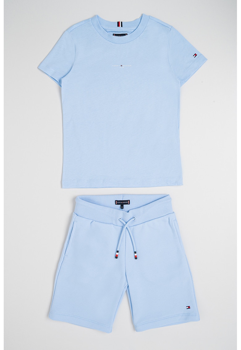 Set de tricou si bermude Essential - Albastru pastel