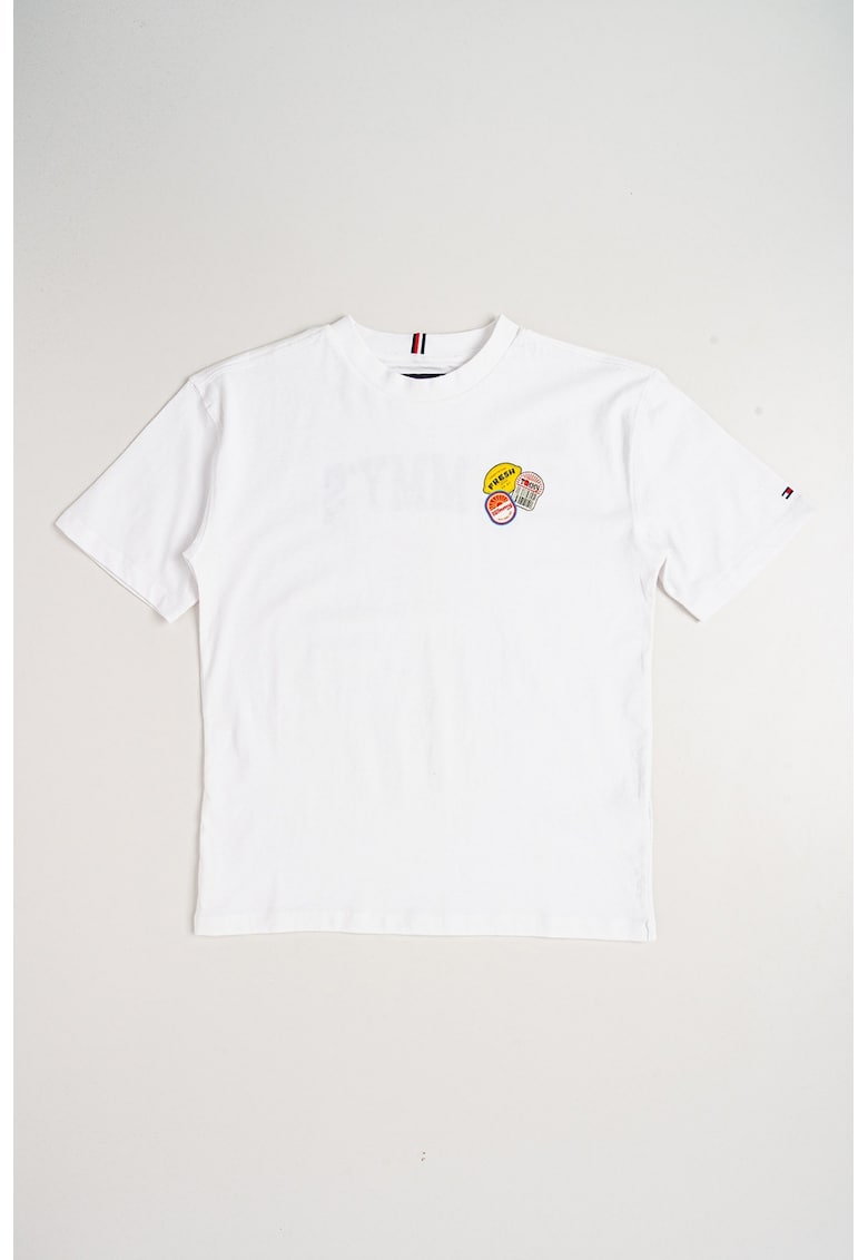 Tricou cu imprimeu logo - Alb optic