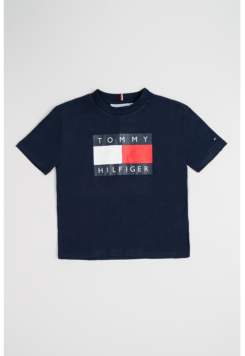 Tricou cu imprimeu logo Heritage - Rosu/Bleumarin