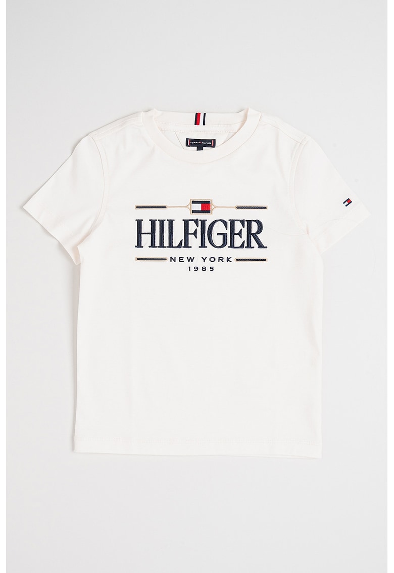 Tricou cu imprimeu logo - Alb fildes