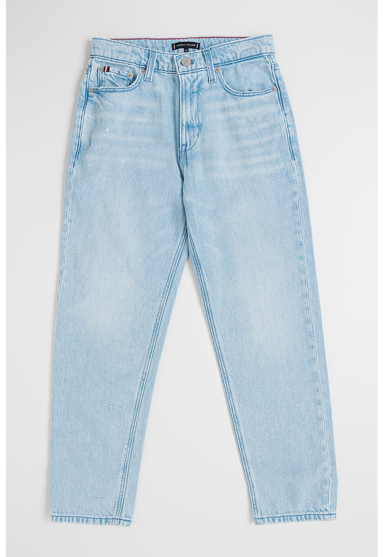 Blugi din denim cu talie inalta Archive - Albastru deschis melange