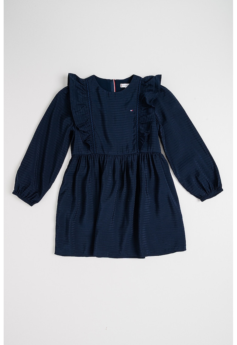 Rochie cu detalii cu volane Aline - Albastru ultramarin