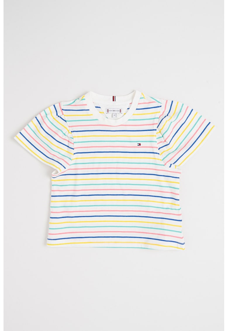 Tricou din bumbac cu dungi - Multicolor