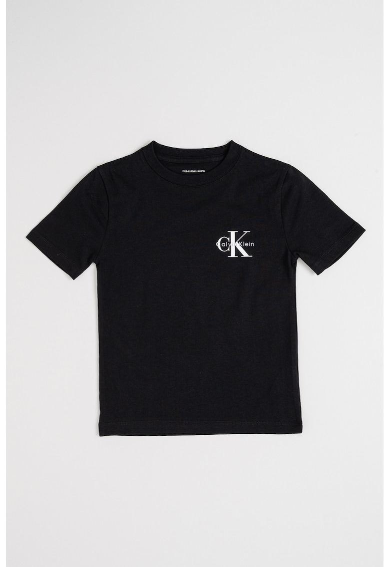 Tricou din bumbac organic cu logo - Negru