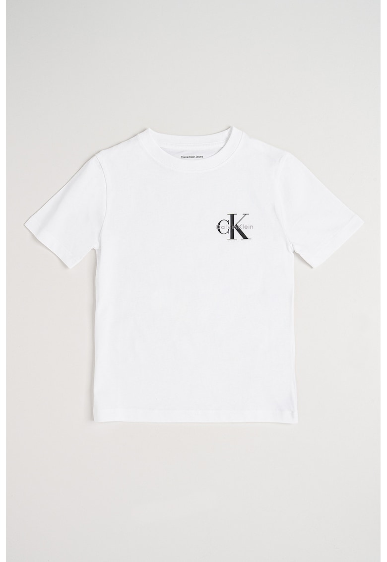 Tricou din bumbac organic cu logo - Alb optic