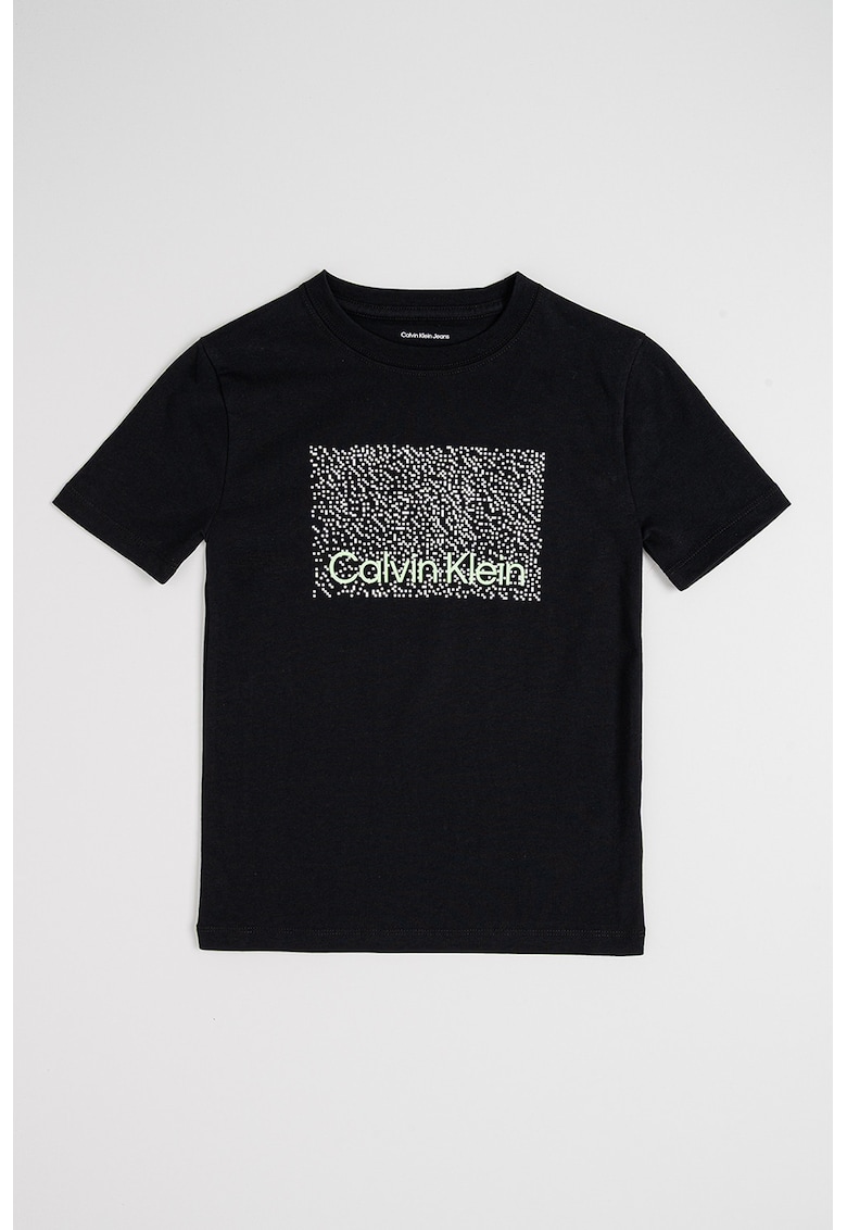 Tricou din bumbac organic cu imprimeu - Negru