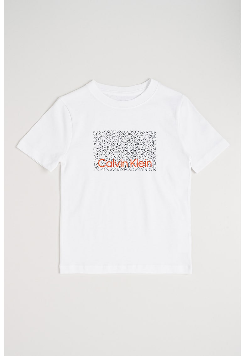 Tricou din bumbac organic cu imprimeu - Alb optic