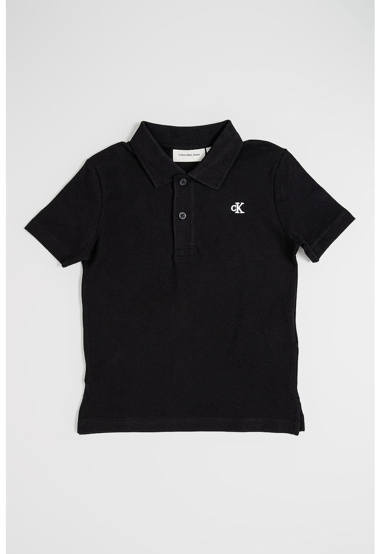 Tricou polo din bumbac organic - Negru