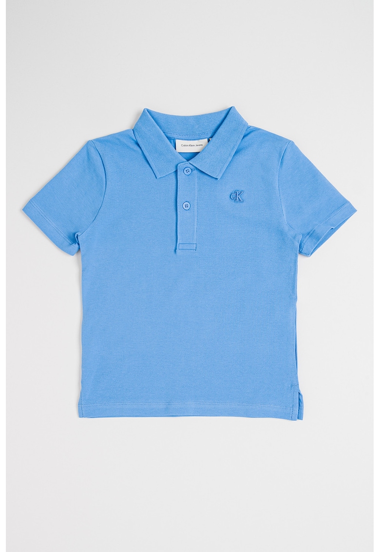 Tricou polo din bumbac organic - Albastru deschis