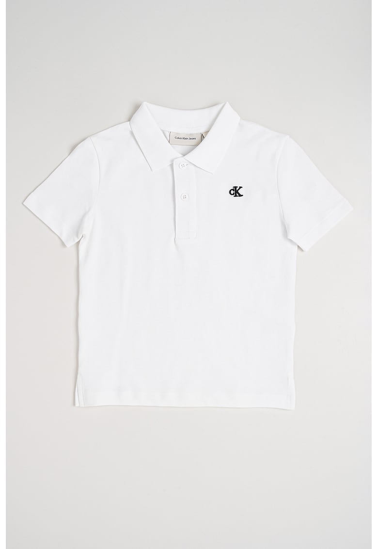 Tricou polo din bumbac organic - Alb optic