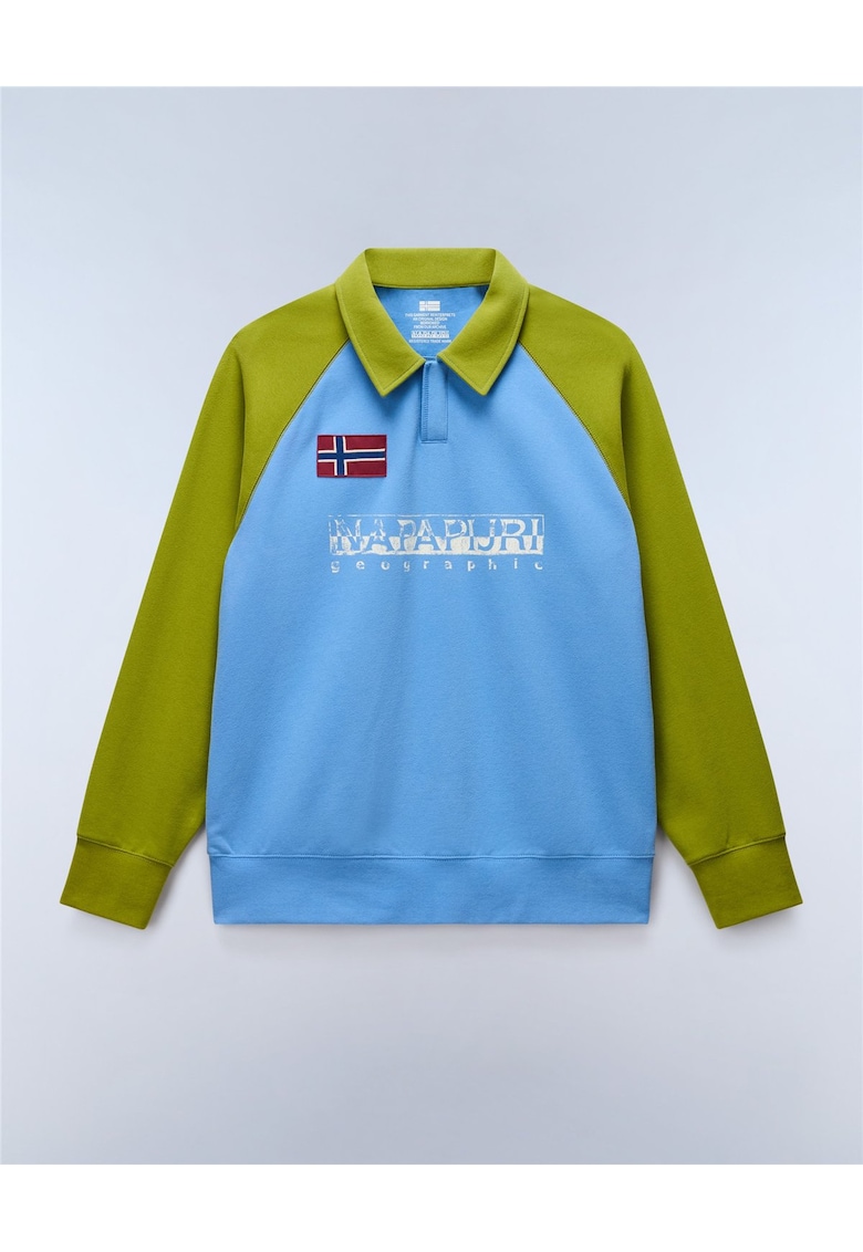 Bluza de trening cu maneci raglan si logo imprimat Reflect